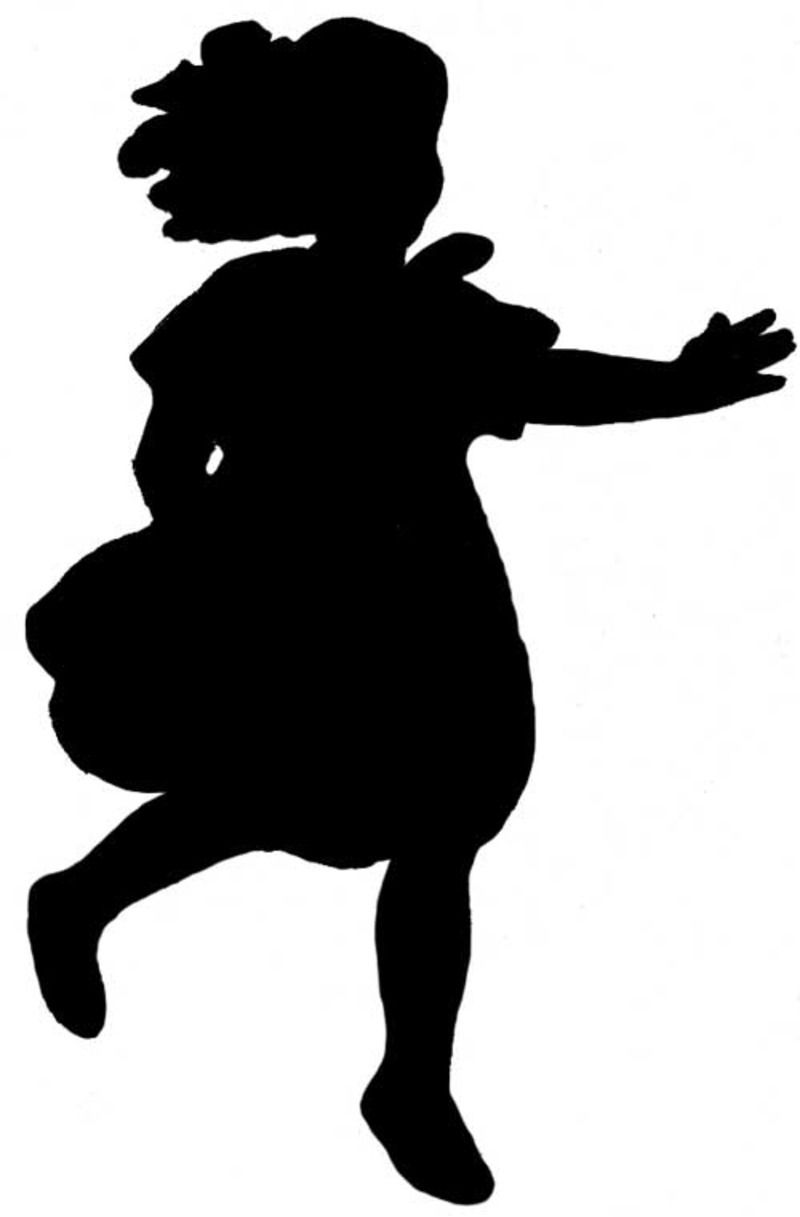 free little girl silhouette clip art - photo #1